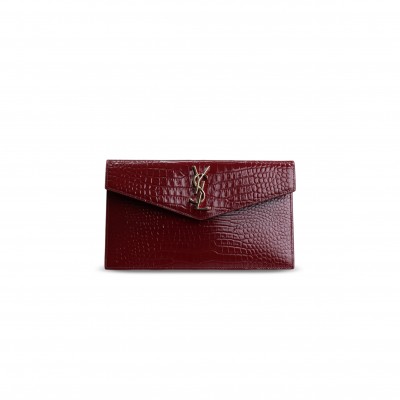 YSL UPTOWN POUCH IN CROCODILE-EMBOSSED 565739 (27*16*2cm)